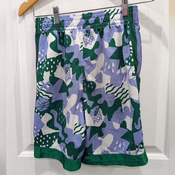 Nike Blue Green White Graphic Basketball Athletic Shorts Boys Size Large 14 - Picture 3 of 8